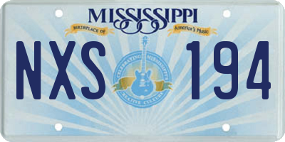 MS license plate NXS194
