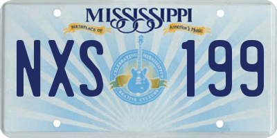 MS license plate NXS199