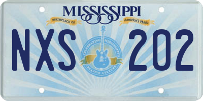 MS license plate NXS202