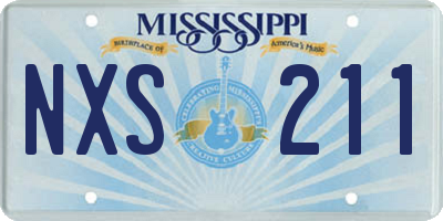 MS license plate NXS211