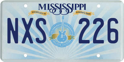 MS license plate NXS226