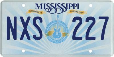 MS license plate NXS227