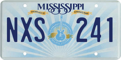 MS license plate NXS241