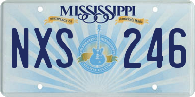 MS license plate NXS246