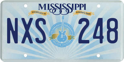 MS license plate NXS248