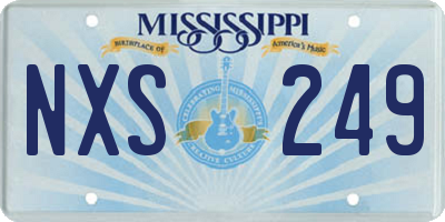 MS license plate NXS249