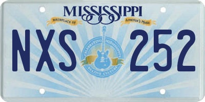 MS license plate NXS252