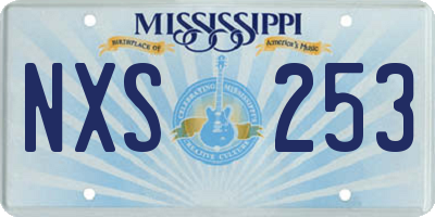 MS license plate NXS253