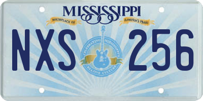 MS license plate NXS256