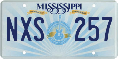 MS license plate NXS257