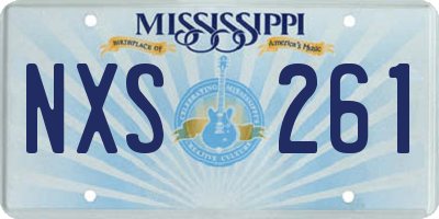 MS license plate NXS261