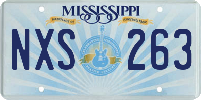 MS license plate NXS263