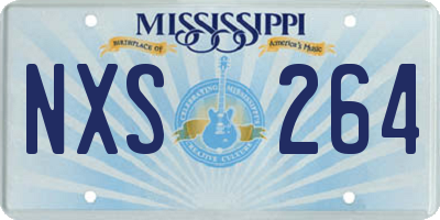 MS license plate NXS264