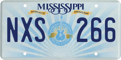 MS license plate NXS266