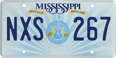 MS license plate NXS267