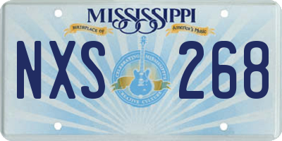 MS license plate NXS268