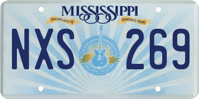 MS license plate NXS269