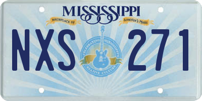 MS license plate NXS271