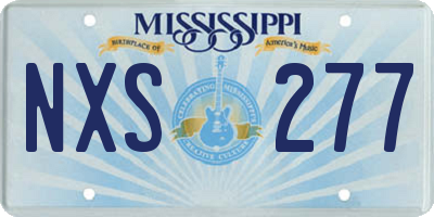 MS license plate NXS277