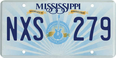 MS license plate NXS279