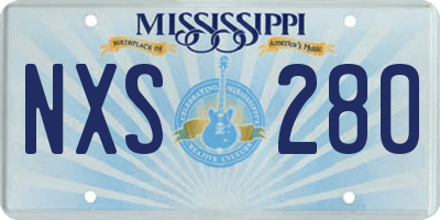 MS license plate NXS280