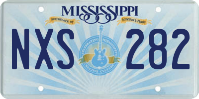 MS license plate NXS282