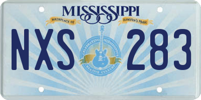 MS license plate NXS283