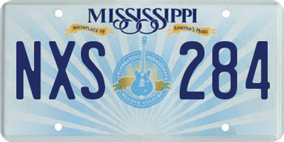 MS license plate NXS284