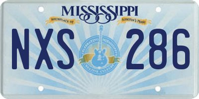 MS license plate NXS286