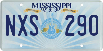 MS license plate NXS290