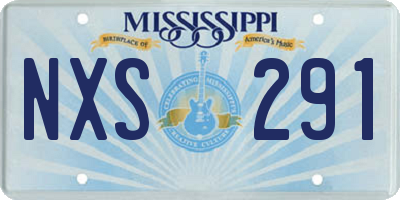 MS license plate NXS291