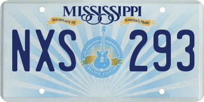 MS license plate NXS293