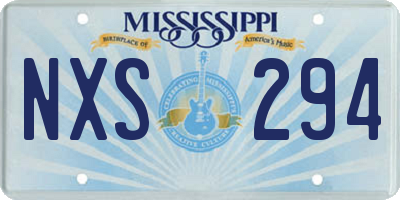 MS license plate NXS294