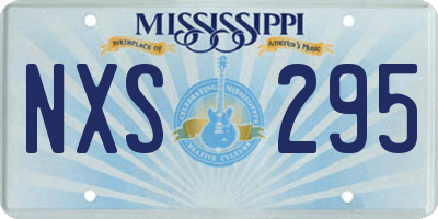MS license plate NXS295