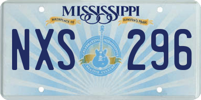 MS license plate NXS296