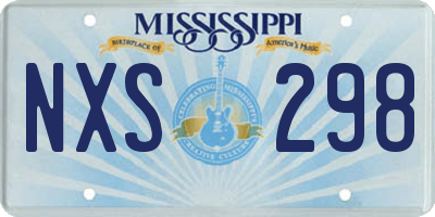 MS license plate NXS298