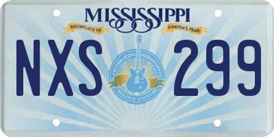 MS license plate NXS299