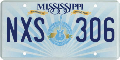 MS license plate NXS306
