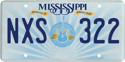 MS license plate NXS322