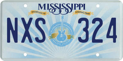 MS license plate NXS324