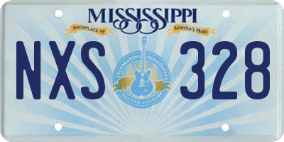 MS license plate NXS328