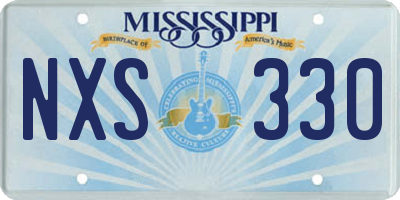 MS license plate NXS330