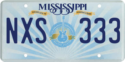 MS license plate NXS333