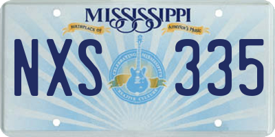 MS license plate NXS335