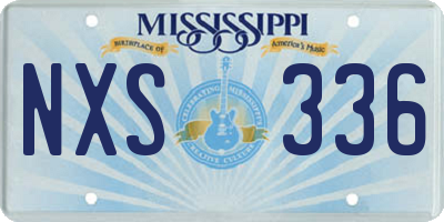 MS license plate NXS336