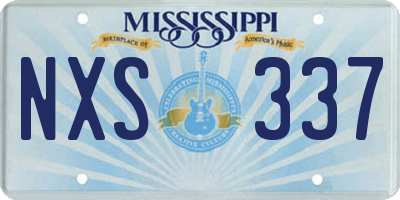 MS license plate NXS337