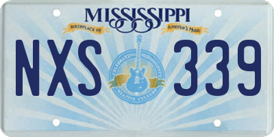 MS license plate NXS339