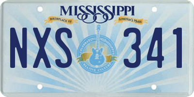 MS license plate NXS341