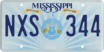 MS license plate NXS344