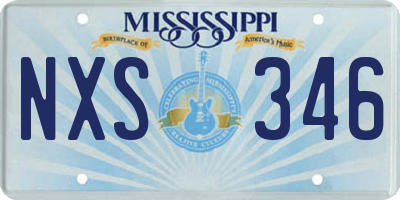 MS license plate NXS346